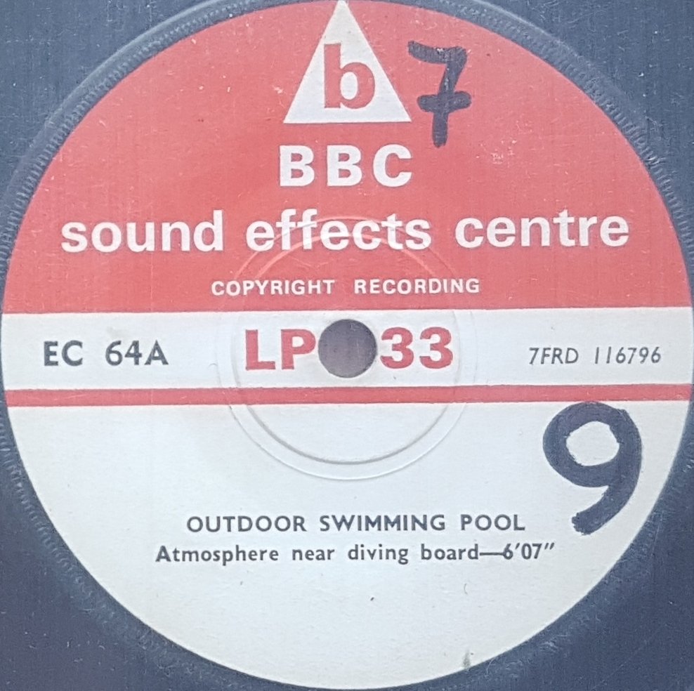 EC 64A Outdoor swimming pool Not registered from the BBC records and Tapes library Label